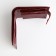 Men's purse on the button, Textura, a map for cards, coins, burgundy color