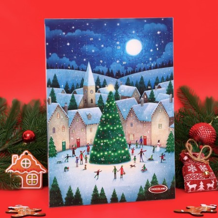 Advent calendar with mini tiles made of dairy chocolate "New Year's fun", 50 g-1