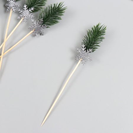 Decor for creativity "Vetochka and Snowflake", 17 cm (set 6 pcs)