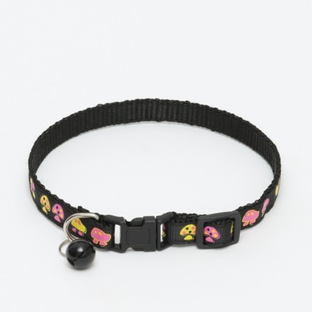 The two -layer collar with fastx "Mushrooms" 30 x 1 cm, black-1