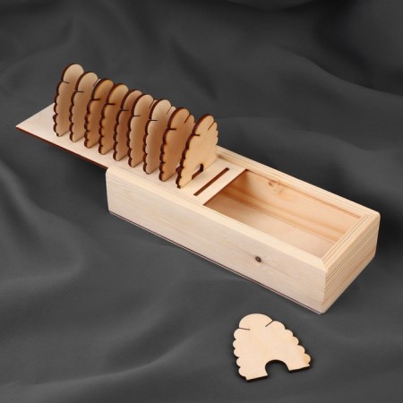 Penal for muline, 20 × 8 × 4 cm, with a stand for bobbins, with bobbins, 10 pcs-1