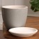 Flower Pot "Vicenza", gray relief 1.4 liters