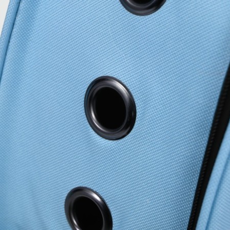 A backpack for carrying animals with a viewing window, blue-6