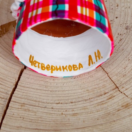 Dymkovo toy "lady" bread-salt ", 15 cm, mix-5