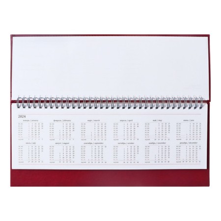 Planing is a low -off 100 x 300 mm, 56 sheets, on the crest, an artificial leather cover, burgundy-3