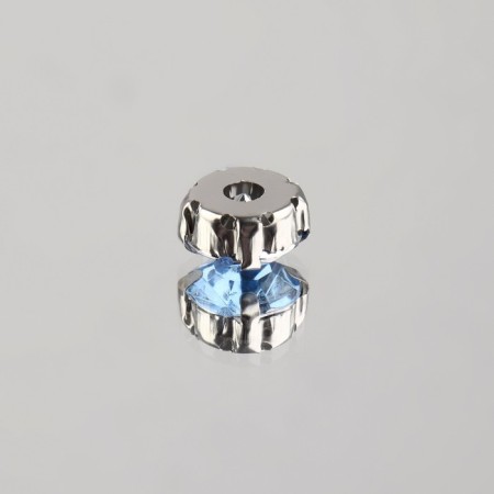 Rhound rhinestones “circle”, rimmed, 10 × 10 mm, 20 pcs, blue color-2