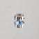 Rhound rhinestones “circle”, rimmed, 10 × 10 mm, 20 pcs, blue color