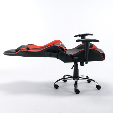 Playing armchair Brabix Hunter GM-130, two pillows, eco-leather, black/red-3