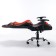 Playing armchair Brabix Hunter GM-130, two pillows, eco-leather, black/red