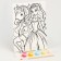 Picture on numbers for children "Doll with a unicorn", 21 x 15 cm