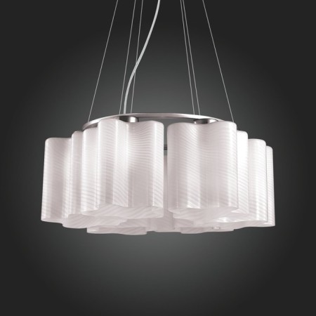 Suspended chandelier ST LUCE. SL117.503.06. ONDE. 6x60 watts, E27, 52x52x22 cm, silver color-2