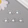 Decor for creativity metal, rhinestones "Heart in the month" silver 2x1.5x0.5 cm