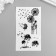 Tattoo on the body Black "Dandelion" 10.5x6 cm