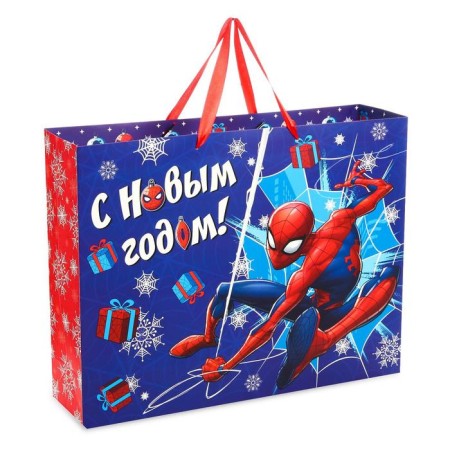 New Year. Gift package, 31x40x11 cm, packaging, spider-man-2