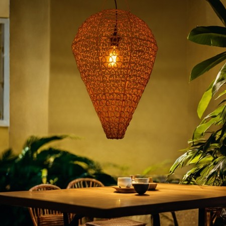 Ceiling lamp from the rattan "Chain", 1 × 120 W, E27, 40 × 40 × 60 cm