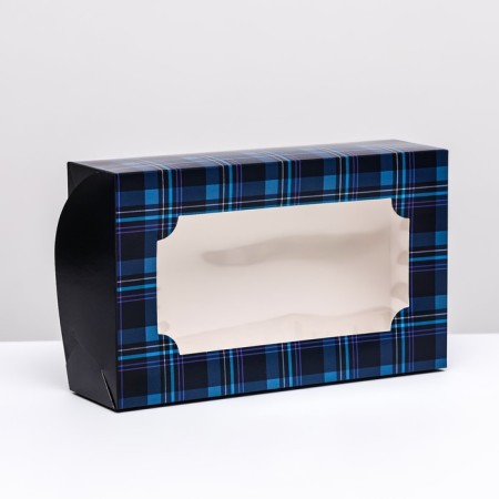 Folding box with a window for a marshmallow "best man", 25 x 15 x 7 cm-1