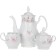Coffee service 6/9 BERNADOTTE, decor "Pale roses, platinum layering", 15 items