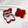 Velvet case for earrings/ring "Butterfly", 5 × 5.5, the color is red, the insert is white