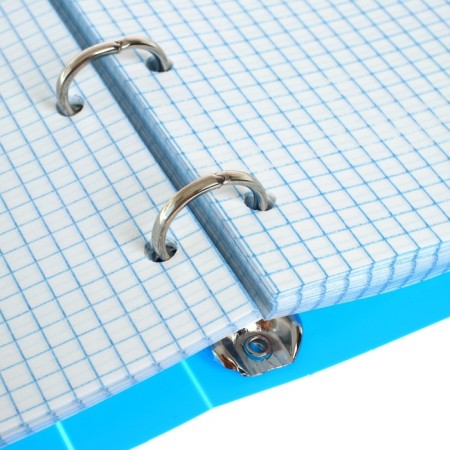 Notebook on rings A5 120 sheets in Calligrata cage is blue, plastic cover, offset unit-6