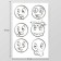 Stickers (stickers) "Smiles" 10x15 cm, color silver, 5-326