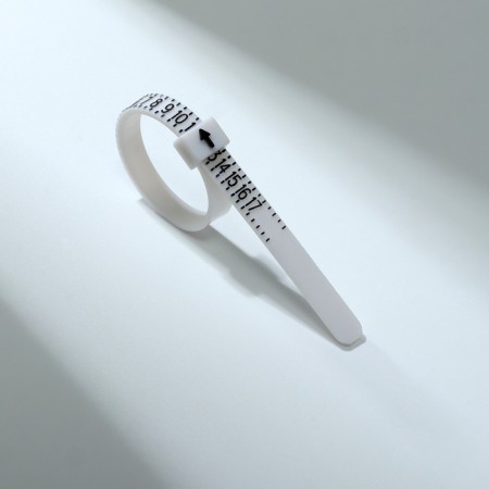 Set for measuring the size of the ring "Ring-heart-aid, sheet", 11.5 × 0.8 × 0.8 cm, white color-5