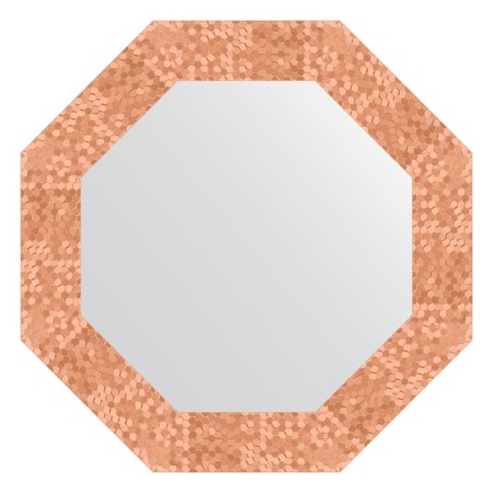 Mirror in the baguette frame, copper honeycomb 70 mm, 53.0x53.0 cm