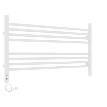 Towel electric heated Laris Olivia ChK8, 800x500 mm, 8 crossbars, left, white-9