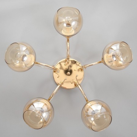 Armand chandelier 5x40W E27 Gold 54x54x20cm Ritter-3
