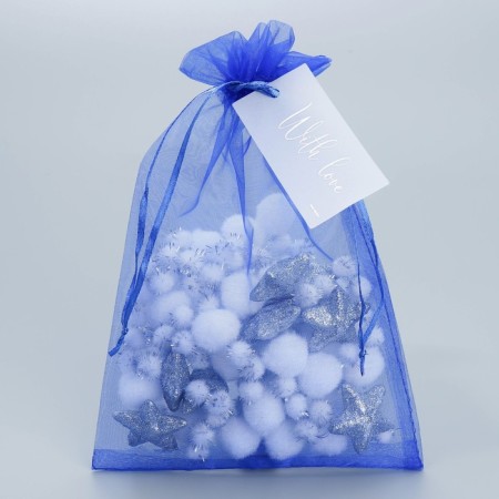 Blue Gift Organza Blue "With Love", with a nameplate 16 x 24 cm +/- 1.5 cm-1