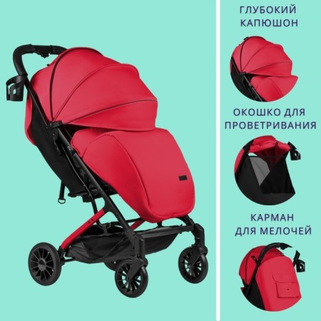 Walking stroller Farfello Costa Tracy, color Scarlet Red-2
