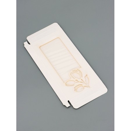 Gift box for tiles of chocolate, with a cut window, "tulips", 17.1 x 8 x 1.4 cm-2