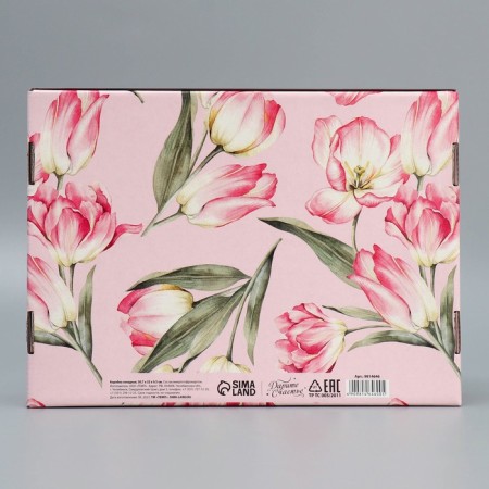 Gift folding box, packaging, "flowers", 30.7 x 22 x 9.5 cm-5