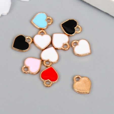 Suspension "Heart", color mix 5x8 mm-2