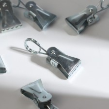 Close for curtains, 35 × 15 mm, silver color
