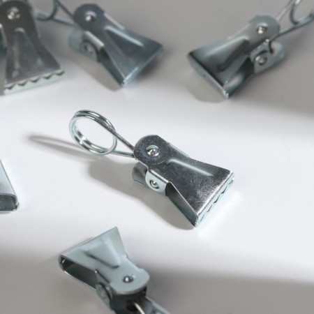 Close for curtains, 35 × 15 mm, silver color