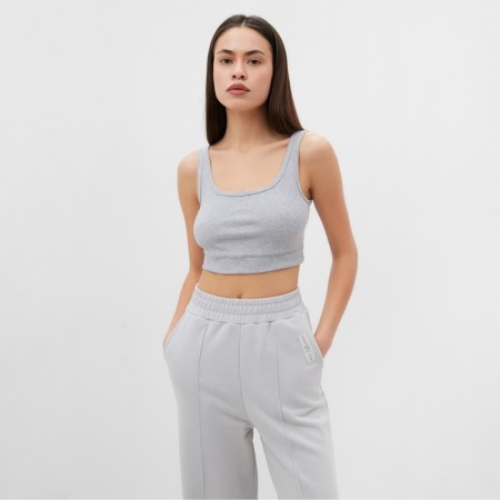 Top female shortened MIST OLD School size 42, gray color