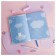 Note book A5 80 sheets in a line, light, leatherette, Meshu "Cutestar", removable plastic cover with design, panton, whitewash, block offset
