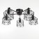 Chandelier "Network" 5x40W E27 Black 70x70x34 cm Bayerlux