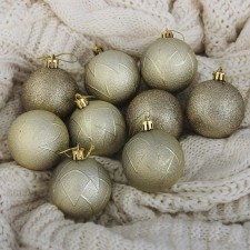 Set of balls plastic D-6 cm, 9 pcs 