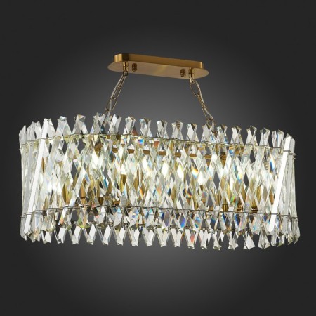 Suspension lamp ST LUCE. SL1170.303.10. Fabio. 10x40 watts, E14, 80x35x29 cm, brass color-2