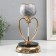 Summary Metal for 1 candle "Dark gray marble" mix gold 24x14x14 cm