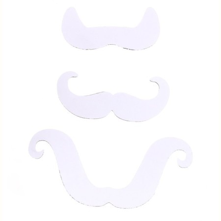 Carnival mustache on a sticky base, set of 3 pcs., Types mix-2