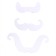 Carnival mustache on a sticky base, set of 3 pcs., Types mix