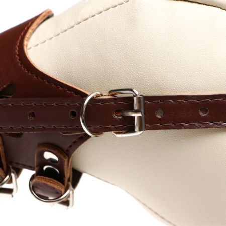 Muzzle of pressed leather adjustable, No. 1, DN 4.5 cm, ohm 13-20 cm, brown-2