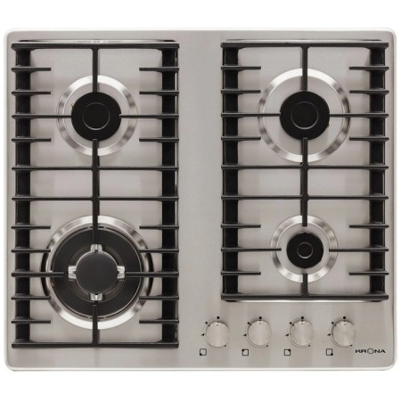 Krona Hagel 60 IX W, gas, 4 burners, silver.