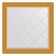 Mirror with engraving in the baguette frame, gold gold 80 mm, 85x85 cm