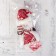 Soft toy "Snowman with patterns" 8x30 cm, white-red