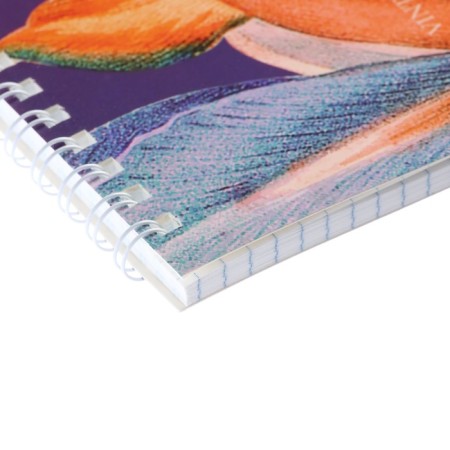 Notepad A5, 40 sheets on the crest "Flowers" Pattern, cover of laminated cardboard, block 55 g/m2, mix-3