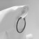 Classic-rings "Classic" new d = 5 cm, black color in silver