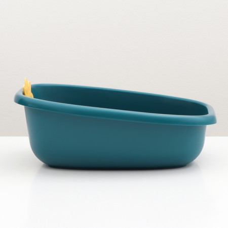 Toilet without an side 41 x 33.5 x 15.5 cm, blue-2